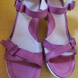 New ECCO Genuine Leather  Sandals in Red, size US 40